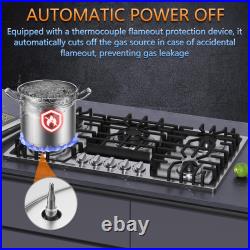 36Inch Gas Cooktop Propane Gas Stove Top 5 burners NG/LPG (Optional Griddle)