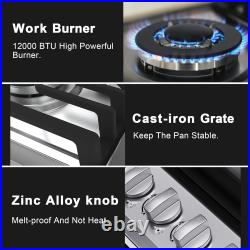 36Inch Gas Cooktop Propane Gas Stove Top 5 burners NG/LPG (Optional Griddle)