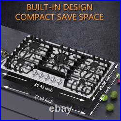 36Inch Gas Cooktop Propane Gas Stove Top 5 burners NG/LPG (Optional Griddle)