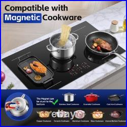 36inch Electric Built-in 5 Burners Induction Cooktop with Double Bridge Function