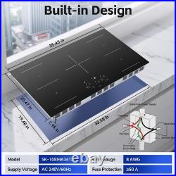 36inch Electric Built-in 5 Burners Induction Cooktop with Double Bridge Function