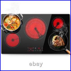 36inch Electric Cooktop, 5Burners 9000W Built-in Glass Ceramic Electric Stove Top