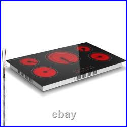 36inch Electric Cooktop, 5Burners 9000W Built-in Glass Ceramic Electric Stove Top