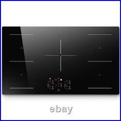 36inch Electric Induction Cooktop 5 Burners, 10800W, Booster, Timer, Child Lock