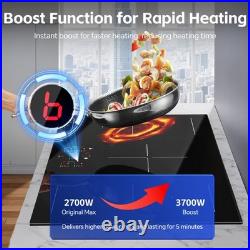 36inch Electric Induction Cooktop 5 Burners, 10800W, Booster, Timer, Child Lock