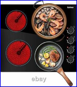 4 Burner Electric Cooktop Built-in Ceramic Cooktop Hard Wired 9 Heating Level