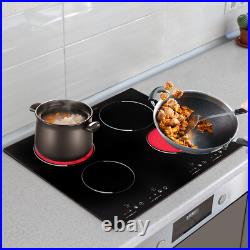 4 Burner Electric Radiant Ceramic Cooktop Stove Top Touch-adjustable Control