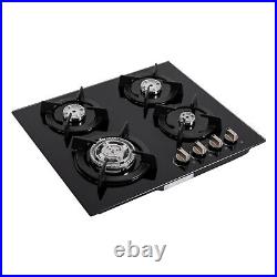 4-Burner Gas Stove Kitchen Built-in Countertop NG/LPG Gas Cooking Stove Cooktop