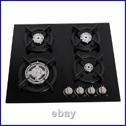 4-Burner Gas Stove Kitchen Built-in Countertop NG/LPG Gas Cooking Stove Cooktop