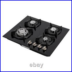 4-Burner Gas Stove Kitchen Built-in Countertop NG/LPG Gas Cooking Stove Cooktop