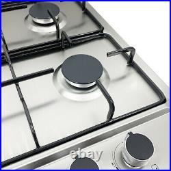 4 Burners Built-In Stove 23 Stainless Steel Gas Cooktop LPG Propane Natural Gas
