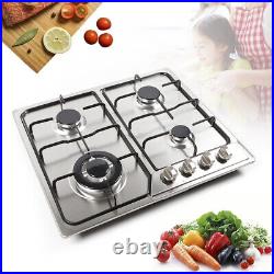 4 Burners Built-in Gas Stove Kitchen Countertop Propane GAS LPG/NG Cooker Stove