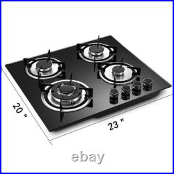 4 Burners Built-in Stove Propane GAS LPG/NG Gas Stove Gas Cook top Countertop US