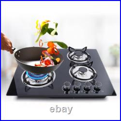 4 Burners Built-in Stove Propane GAS LPG/NG Gas Stove Gas Cook top Countertop US