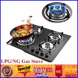 4 Burners Built-in Stove Propane GAS LPG/NG Gas Stove Gas Cook top Countertop US