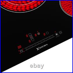 4 Burners Electric Cooktop 30 in Ceramic Cooktop Electric Stove Top Knob Control