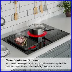 4 Burners Electric Cooktop 30 in Ceramic Cooktop Electric Stove Top Knob Control