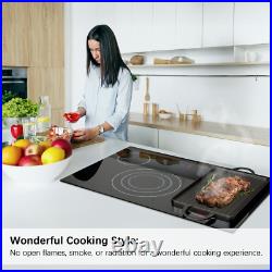 4 Burners Electric Cooktop 30 in Ceramic Cooktop Electric Stove Top Knob Control