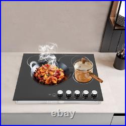 4 Burners Electric Cooktop LED Screen Timing Electric Stovetop 5 Firepower Gears