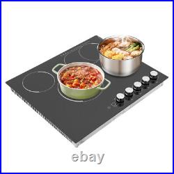 4 Burners Electric Cooktop LED Screen Timing Electric Stovetop 5 Firepower Gears