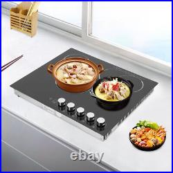 4 Burners Electric Cooktop LED Screen Timing Electric Stovetop 5 Firepower Gears