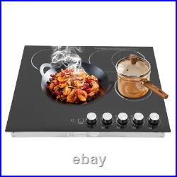 4 Burners Electric Cooktop LED Screen Timing Electric Stovetop 5 Firepower Gears