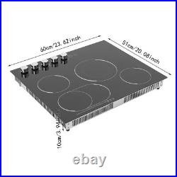4 Burners Electric Cooktop LED Screen Timing Electric Stovetop 5 Firepower Gears