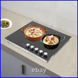 4 Burners Electric Cooktop LED Screen Timing Electric Stovetop 5 Firepower Gears