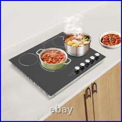 4 Burners Electric Cooktop LED Screen Timing Electric Stovetop 5 Firepower Gears
