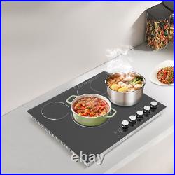 4 Burners Electric Cooktop LED Screen Timing Electric Stovetop 5 Firepower Gears