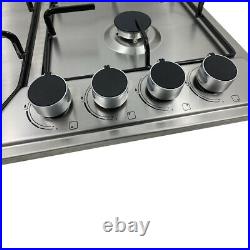 4 Burners Gas Stove 23 Built-In Gas Cooktop Stainless Steel Propane Natural Gas