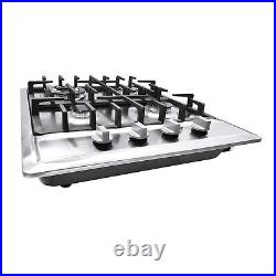 4 Burners Gas Stove Cooktop Stainless Steel Built-In Natural Gas Hob Top LPG/NG
