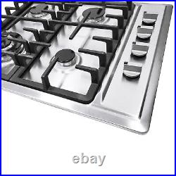 4 Burners Stove Top Built-In Gas Propane NG 23 Cooktop Cooking Stainless Steel 4 Burners Stove Top Built-In Gas Propane NG 23 Cooktop Cooking Stainless Steel