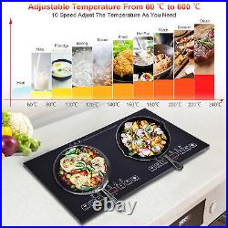 4000W Portable Induction Cooktop Countertop Dual Cooker Burner Stove Hot Plate