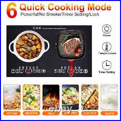 4000W Portable Induction Cooktop Countertop Dual Cooker Burner Stove Hot Plate