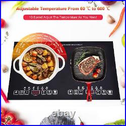 4000W Portable Induction Cooktop Countertop Dual Cooker Burner Stove Hot Plate