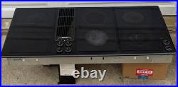 45 Jenn-Air 3-Bay Black Downdraft Cooktop with 6 Burners Radiant Glass JED8345ADB