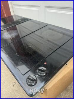 45 Jenn-Air 3-Bay Black Downdraft Cooktop with 6 Burners Radiant Glass JED8345ADB
