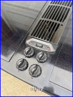 45 Jenn-Air 3-Bay Black Downdraft Cooktop with 6 Burners Radiant Glass JED8345ADB