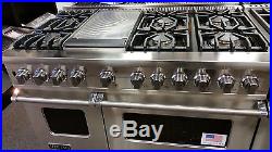 48 DUAL FUEL RANGE 6 BURNER With GRIDDLE NEW in box overstocked
