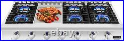 48'' Gas Rangetop, GASLAND Chef Professional Slide-in Natural Gas Cooktop