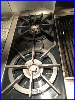 48 Wolf SB-48-GB Six Burner Gas Stove Cook Top with Griddle/Grill