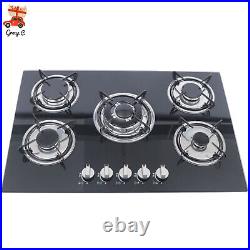 5 Burner 30 inch Built-In Stove Top LPG/NG Gas Cooktop with Flameout protection