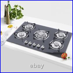 5 Burner 30 inch Built-In Stove Top LPG/NG Gas Cooktop with Flameout protection