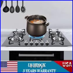 5 Burner 30 inch Built-In Stove Top LPG/NG Gas Cooktop with Flameout protection