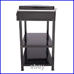 5-Burner Gas Stove Outdoor Camping Cooking BBQ Grill With 2-Tier Storage Rack