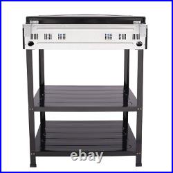 5-Burner Gas Stove Outdoor Camping Cooking BBQ Grill With 2-Tier Storage Rack