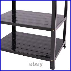 5-Burner Gas Stove Outdoor Camping Cooking BBQ Grill With 2-Tier Storage Rack