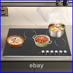 5 Burners Countertop Electric Cooktop Cooking Stovetop Knob Control 600-1200W