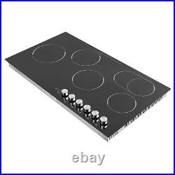 5 Burners Electric Cooktop Countertop Cooking Stovetop Knob Control 600-1200W